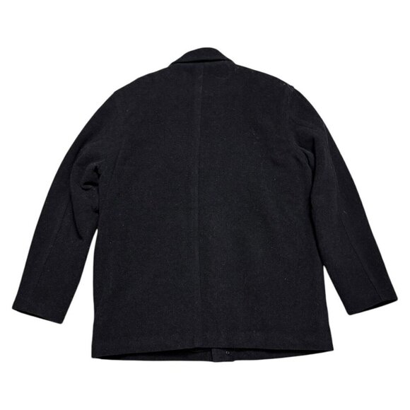 FRANK & OAK Fleece Black Luxury Designer Casual Black Button Shacket Shirt Large - Picture 3 of 6
